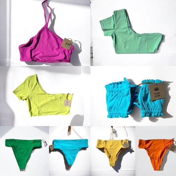 🌻NEW w/tags Free People x Toast Signature Skimpy Bikini Bottom in Daiquiri XL - Picture 14 of 14